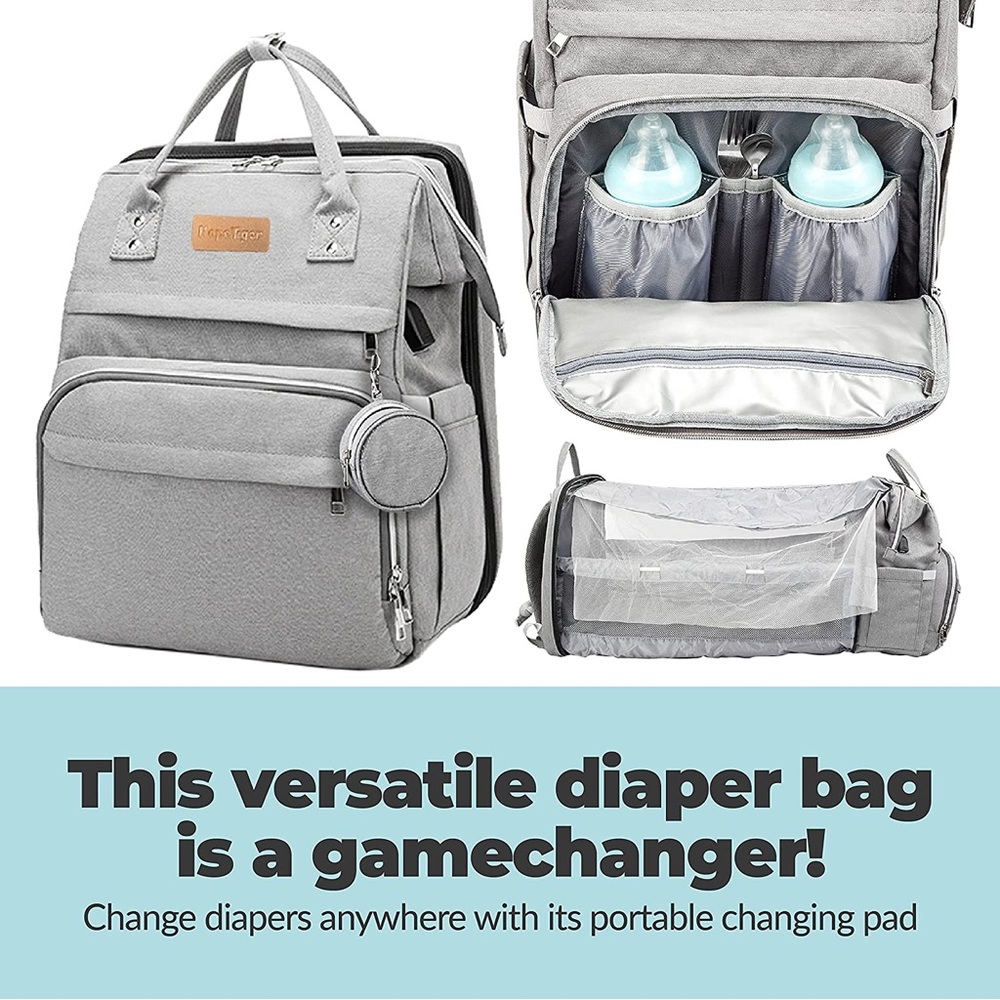 ⭐️ NWT Hopeliger Baby Diaper Bag Backpack With Changing Station ⭐️